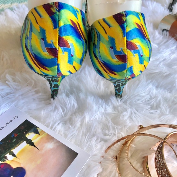 Impo Tie Dye Animal Print Stiletto Heel Sandals - Picture 5 of 8